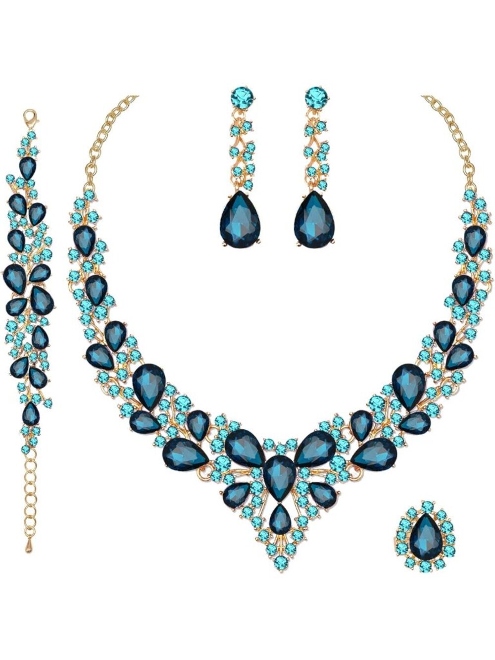 Elegant Crystal Jewelry Set for Formal Events | Stunning Costume Accessories